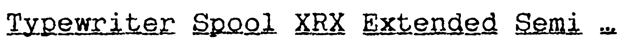 Typewriter Spool XRX Extended Semi Bold Italic image